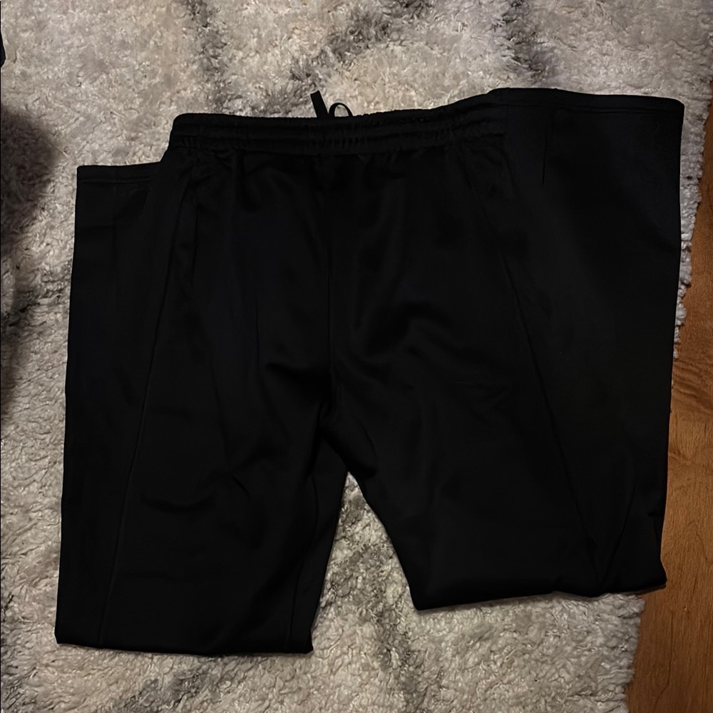 Nike Black Athletic Pants with White Logo - Picture 2 of 3